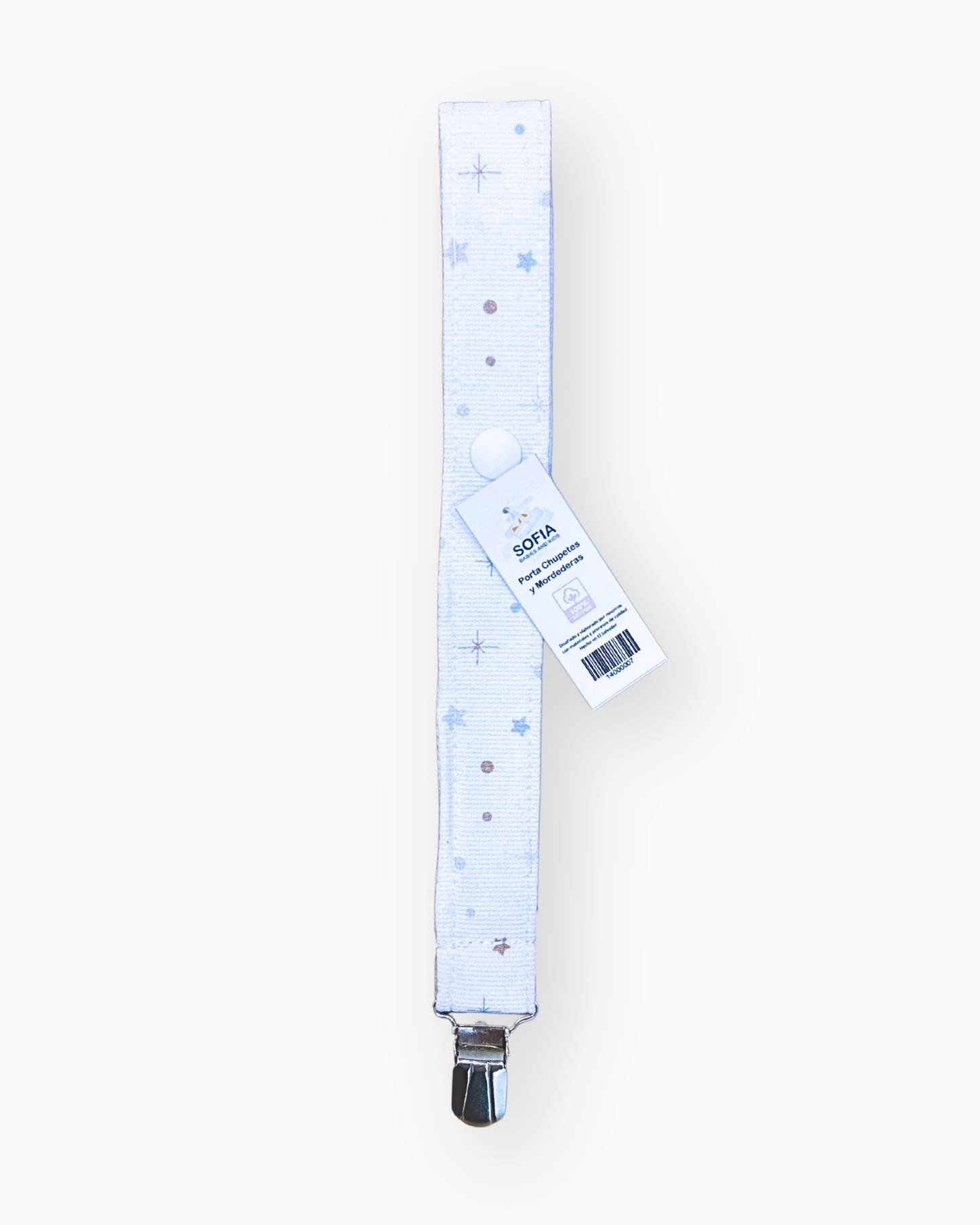 Clip de chupete Blanco Cielo