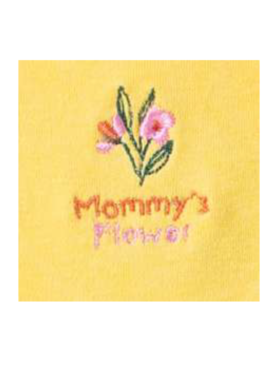 Set de 2 mamelucos. Flor Amarillo