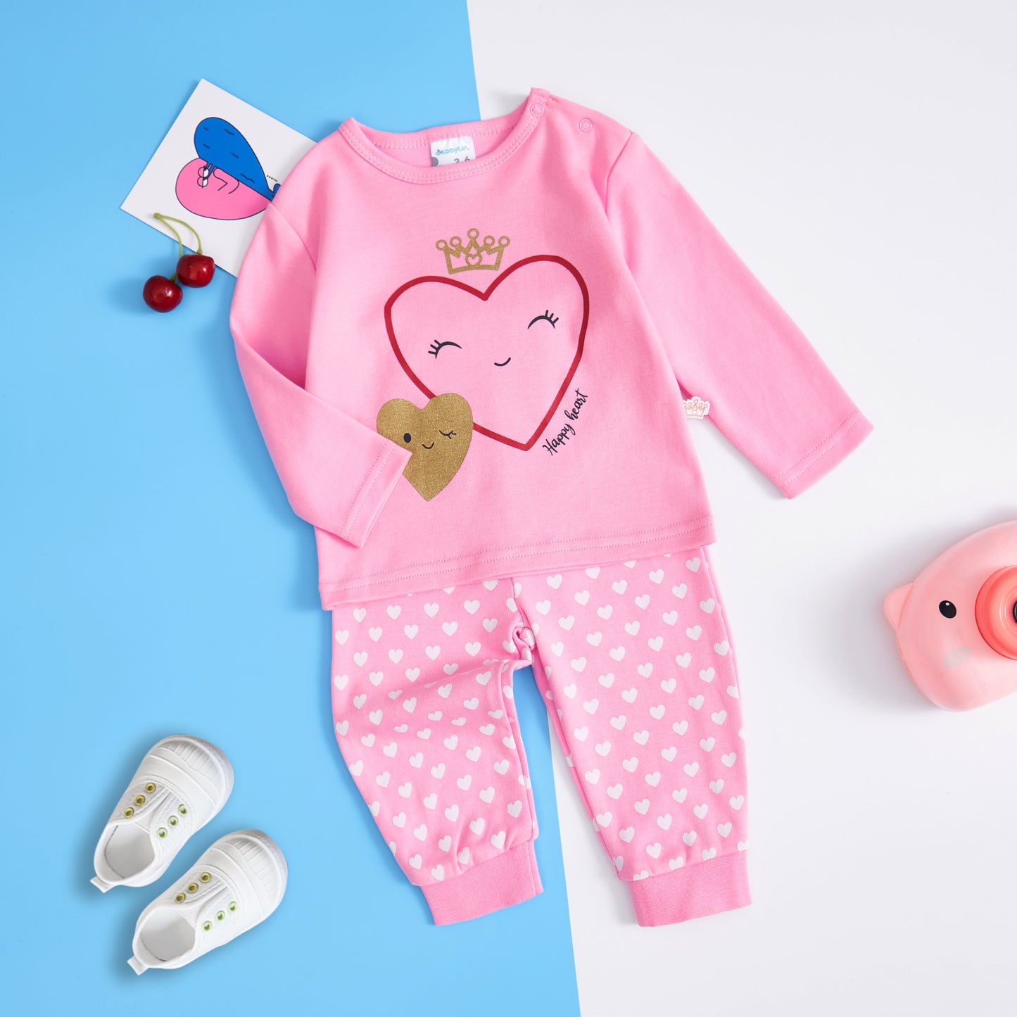 Pijama. Rosado Corazones