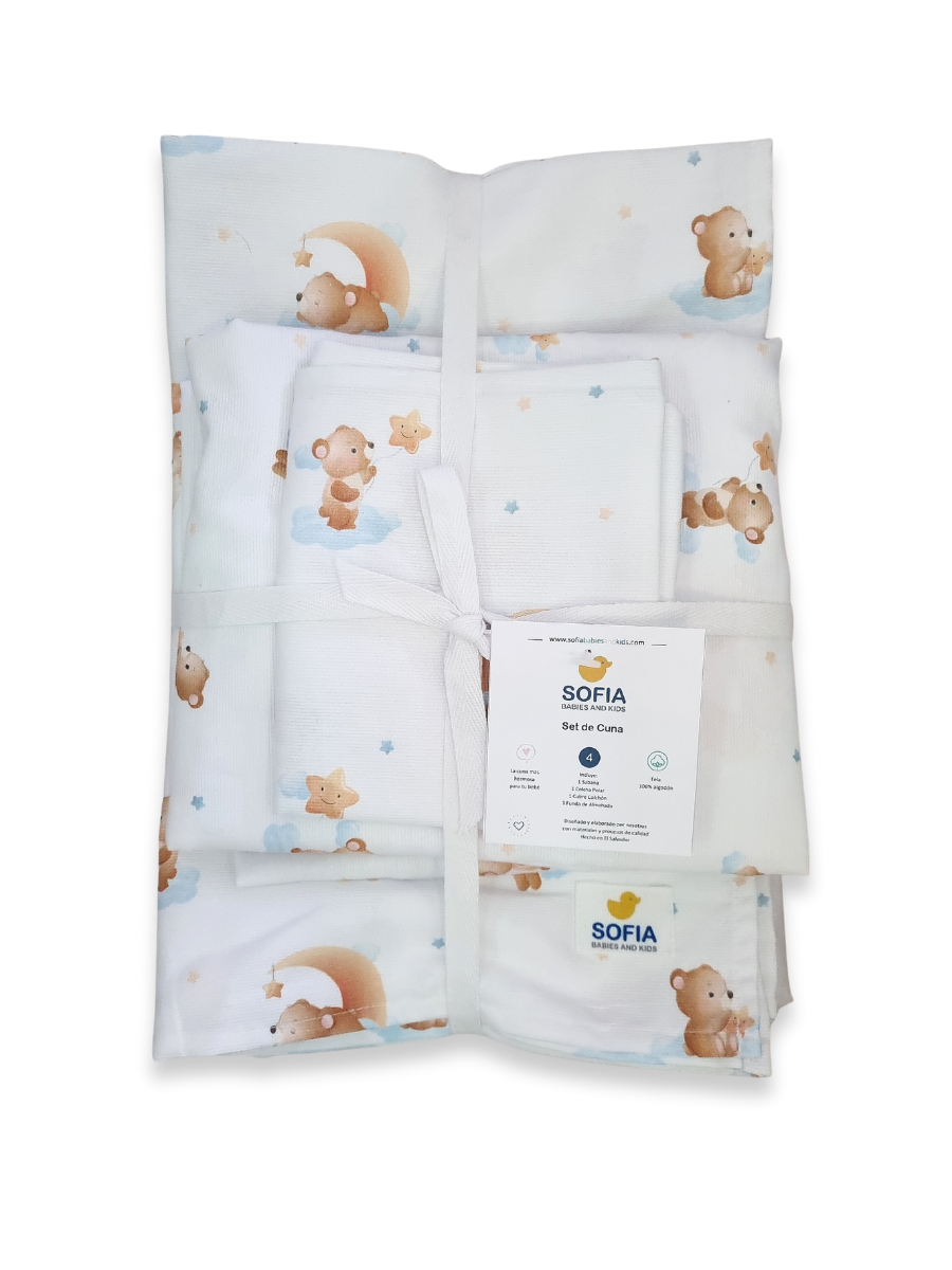 Set de Cuna Pequeño. Ositos Azules