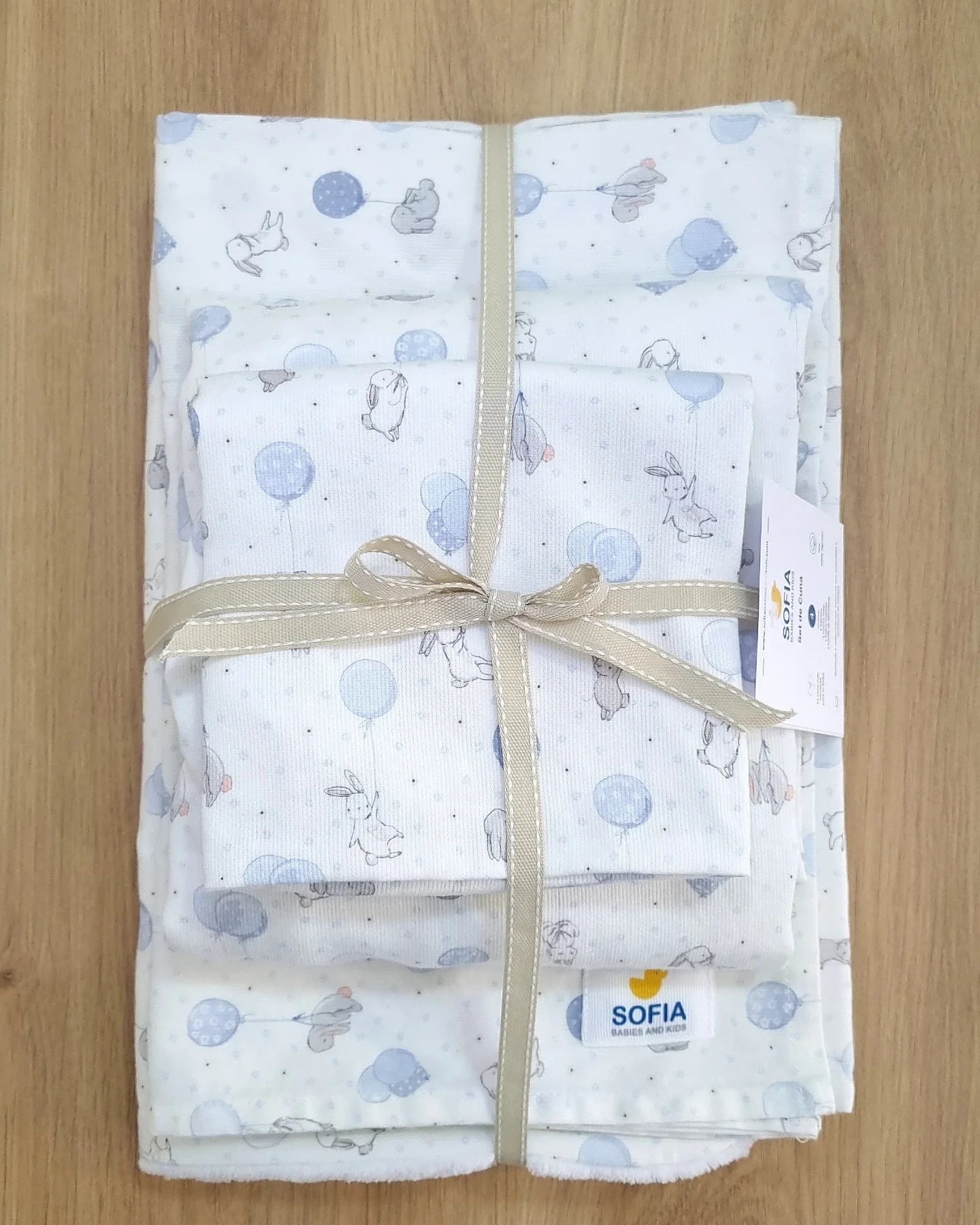 Set de Cuna Pequeño. Conejitos Azules