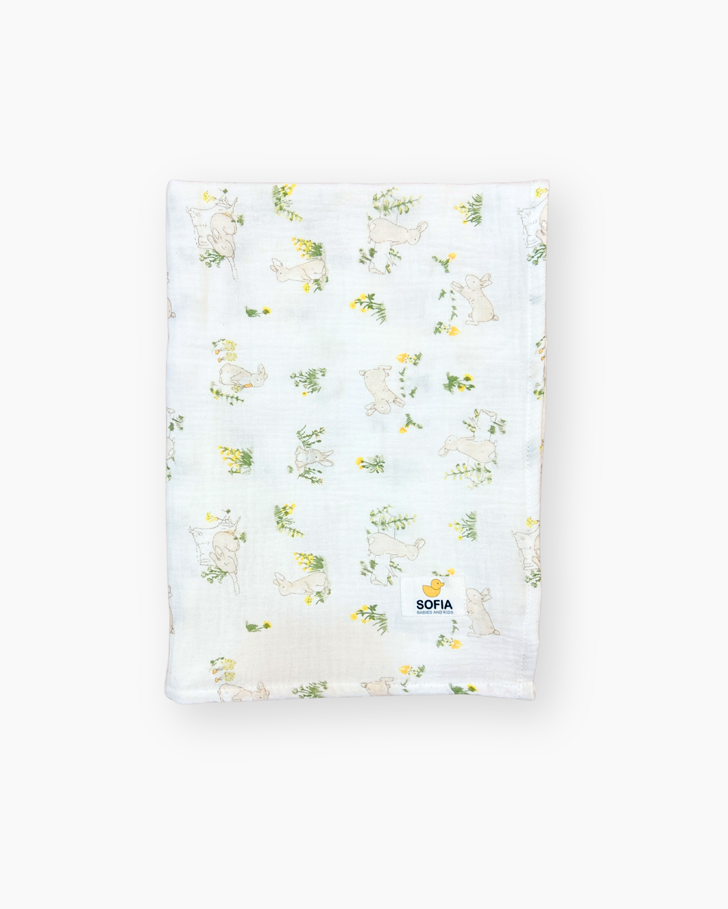 Sábana fresca. Muselina de Conejitos