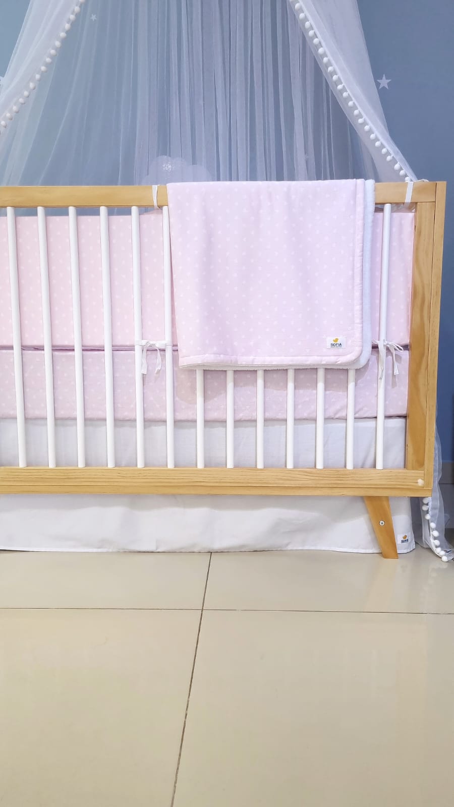 Falda de cuna. Blanco Piqué