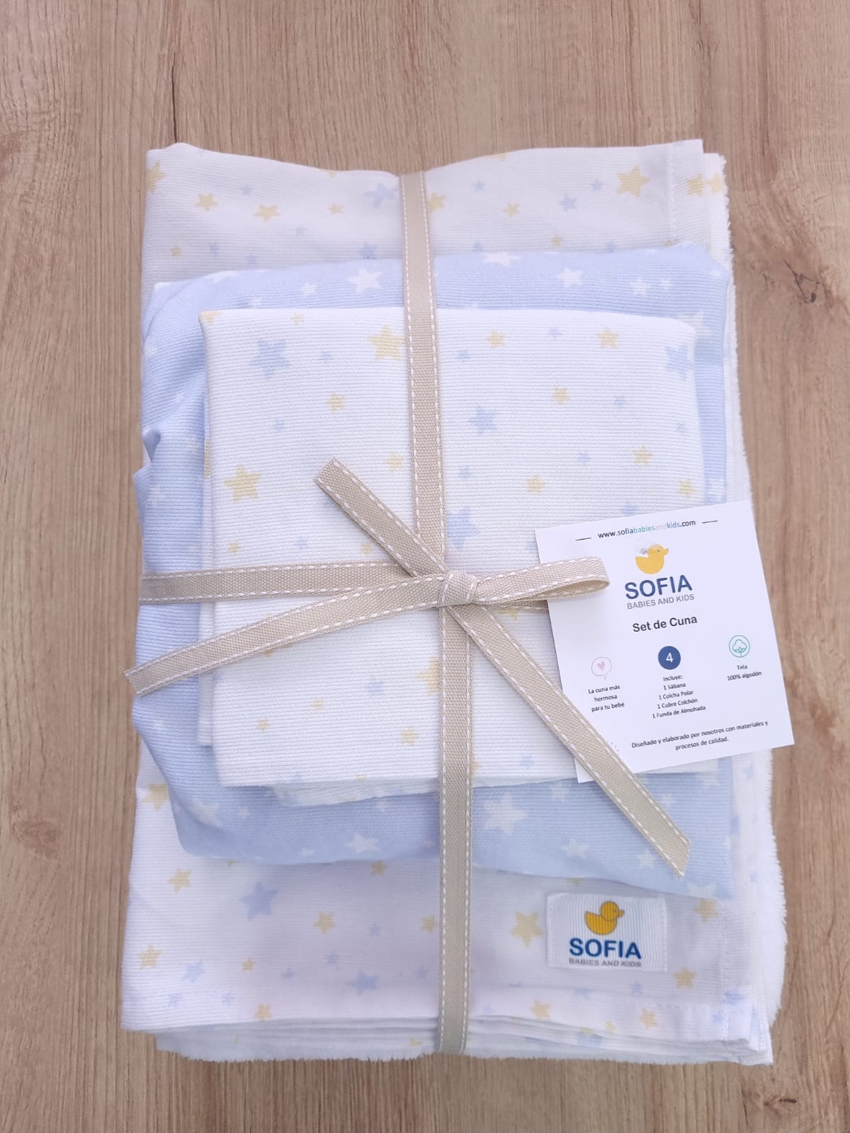 Set de Cuna. Estrellas Azul Amarilla