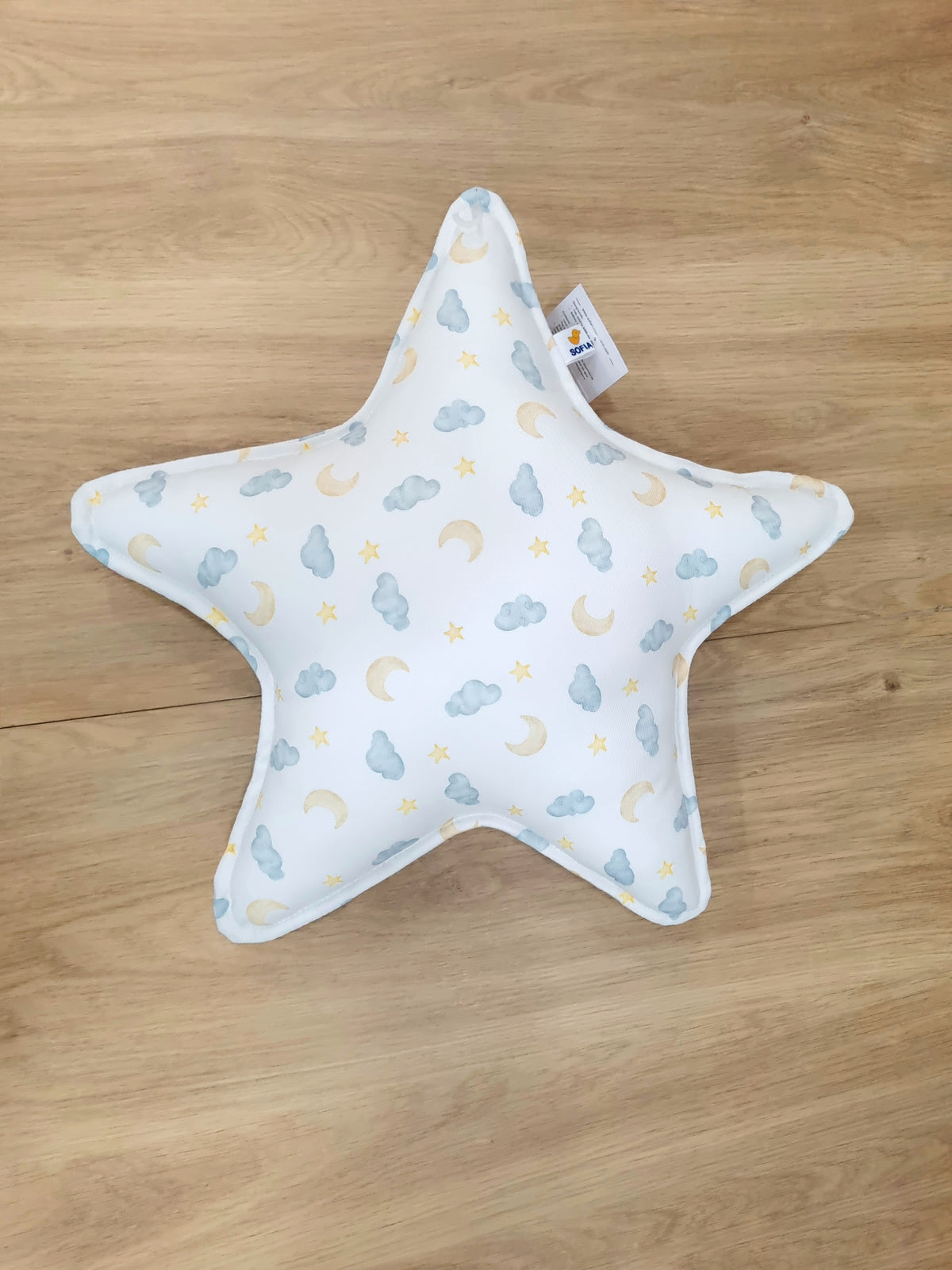 Cojín Estrella. Nube Azul Tiza