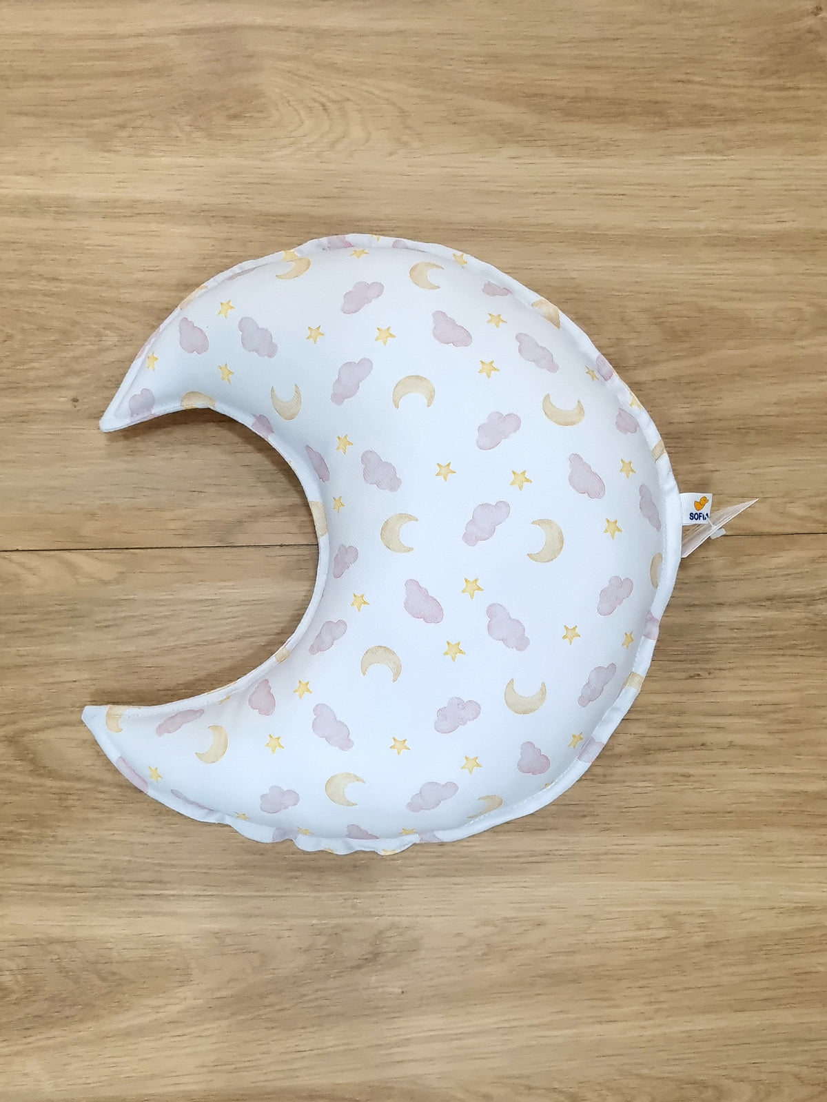 Cojín Luna. Nube Rosa Tiza