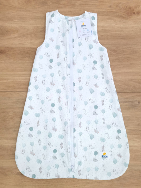 Saco Caliente para bebé. Conejitos Verdes