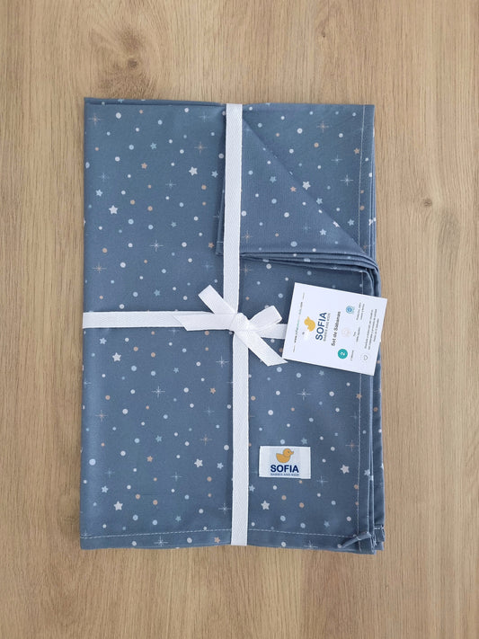 Set de 2 sábanas frescas. Azul Cielo