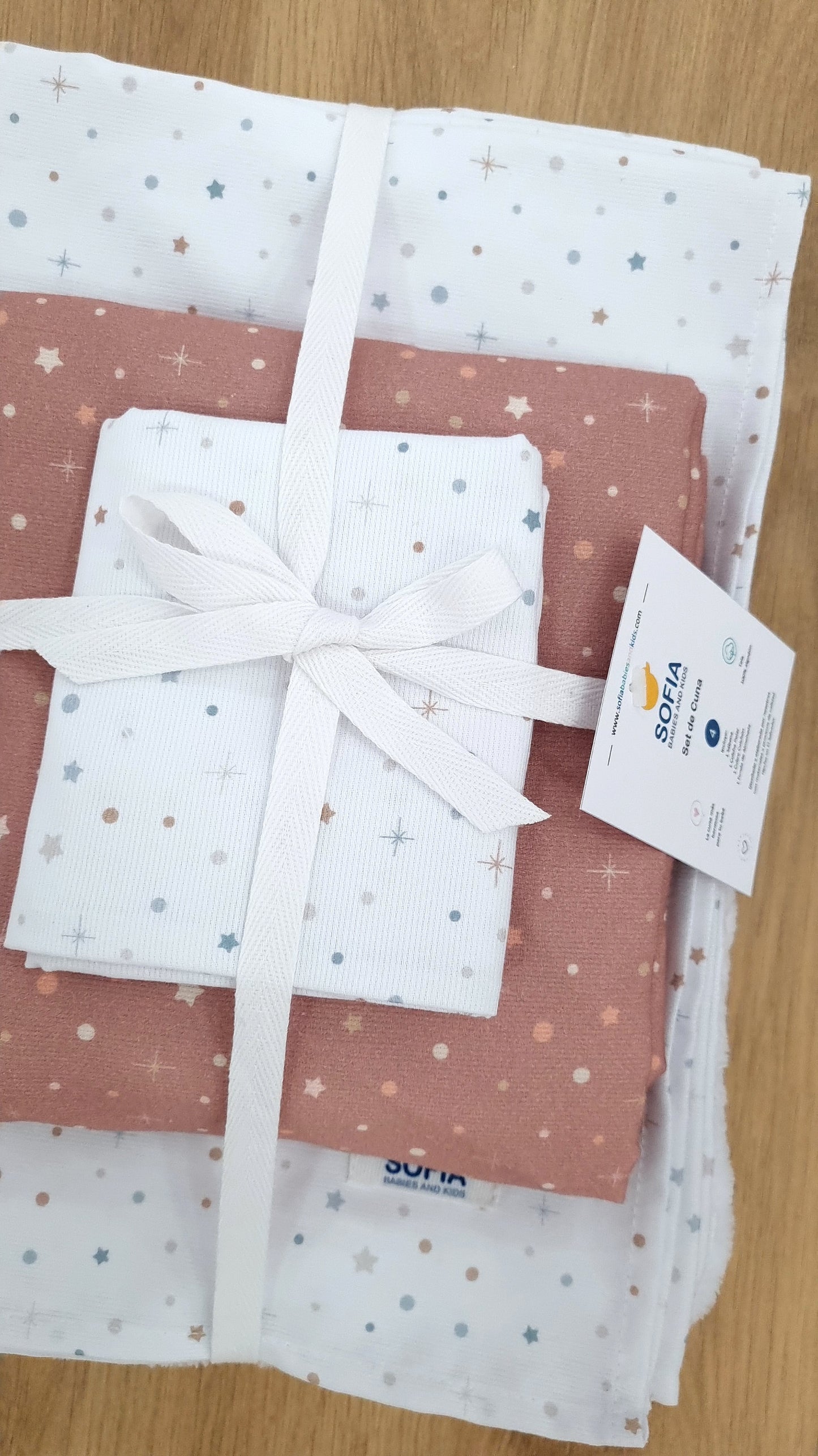 Set de Cuna. Rosa Cielo