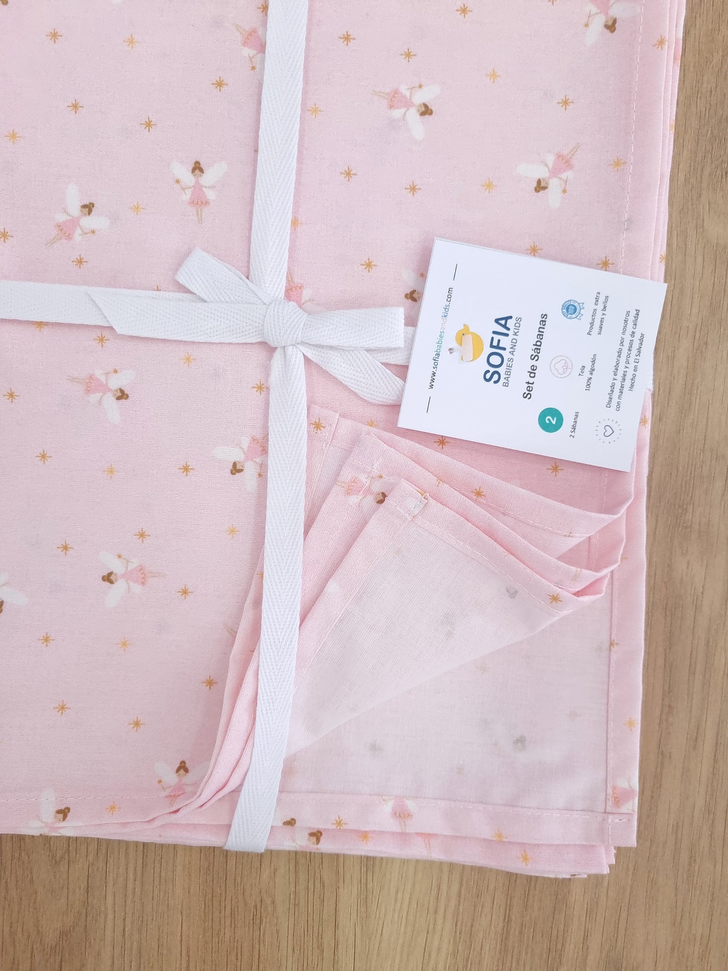 Set de 2 sábanas frescas. Haditas Rosa