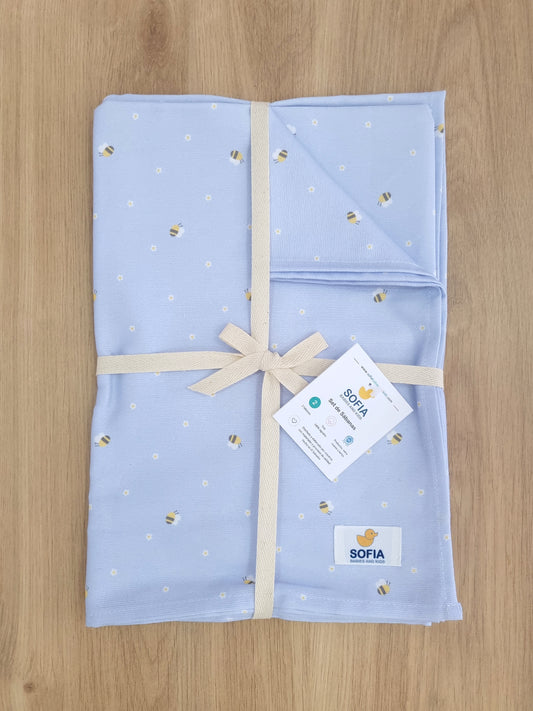 Set de 2 sábanas frescas. Abejita Lavanda