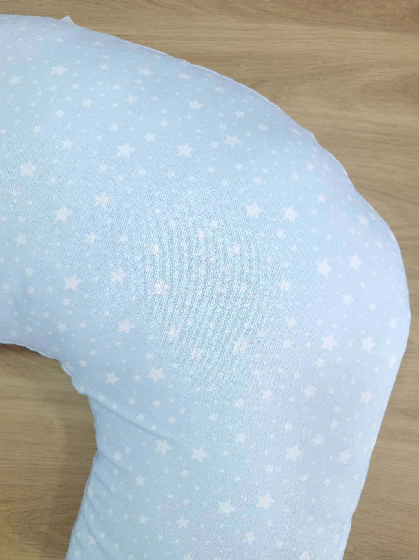 Almohada de lactancia. Azul, Estrellas Blancas