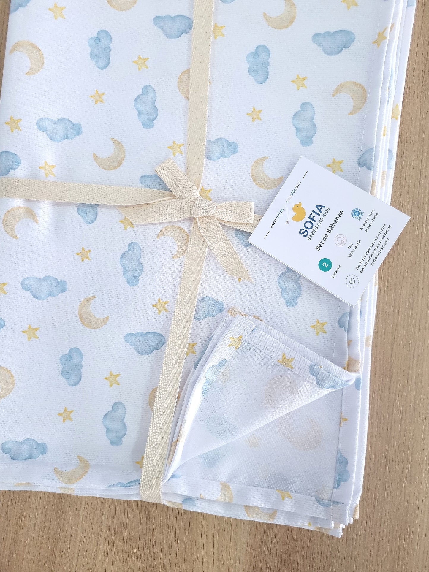 Set de 2 sábanas frescas. Cielo Azul Tiza