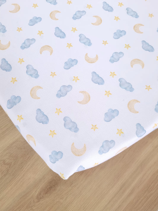 Cubre colchón corral. Cielo Azul Tiza