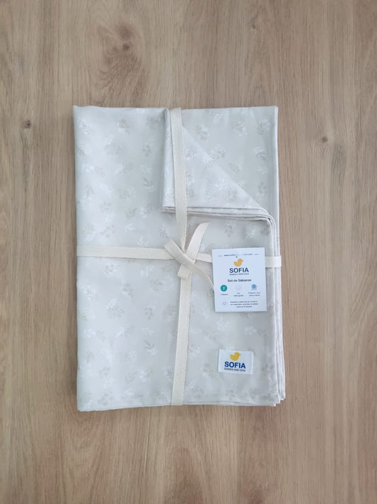 Set de 2 sábanas frescas. Hojita Cafe