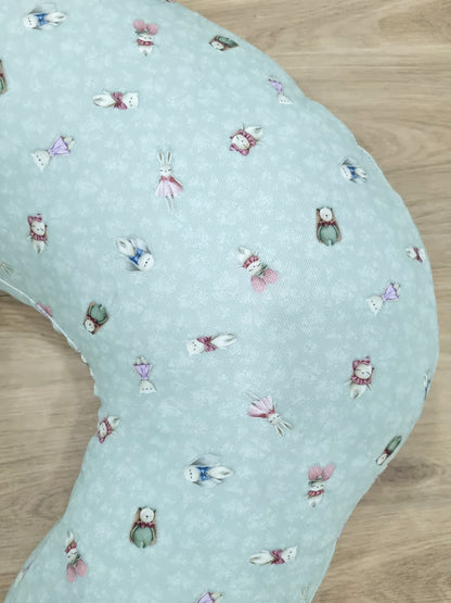 Almohada de lactancia. Vintage verde
