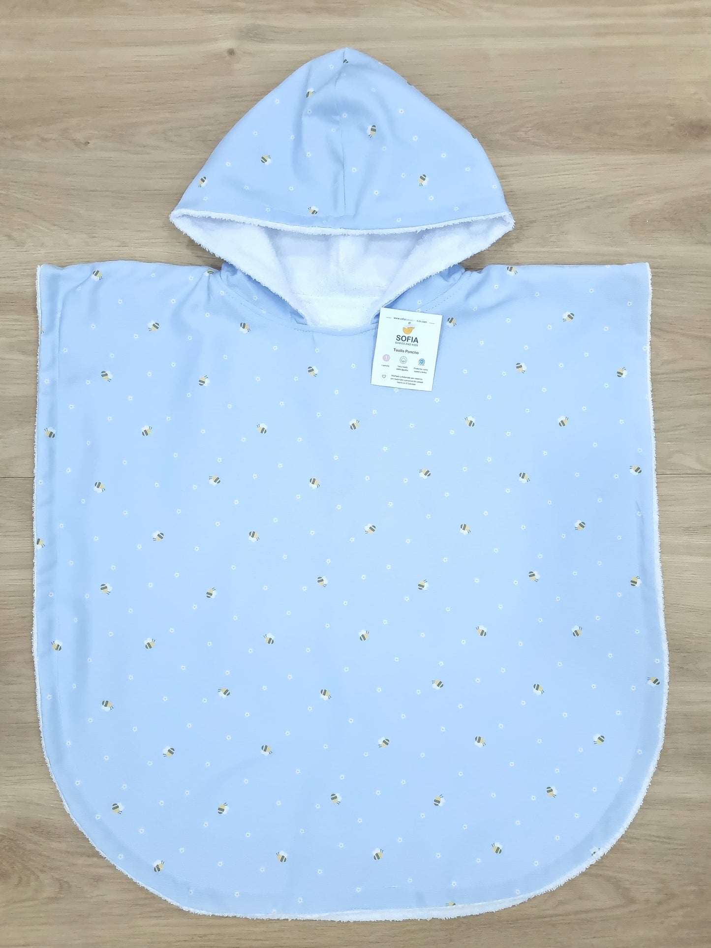 Toalla Poncho Abejita Lavanda