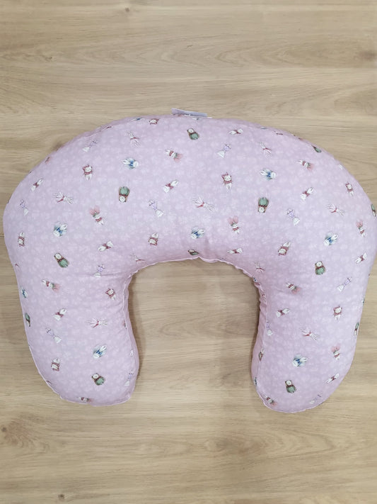 Almohada de lactancia. Vintage Rosa