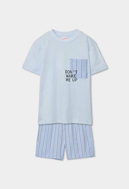 Pijama Azul Rayada