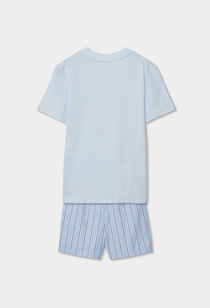 Pijama Azul Rayada