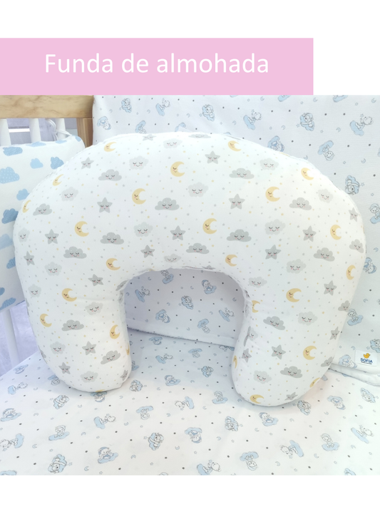 Funda para almohada de lactancia  Gris, Luna Amarilla