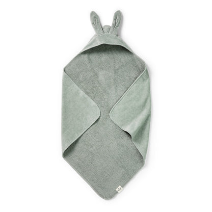 Hooded Towel - Mineral Green Bunny