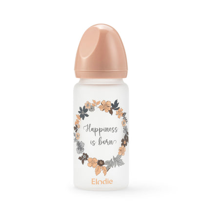 Glass Feeding Bottle - Blue Garden