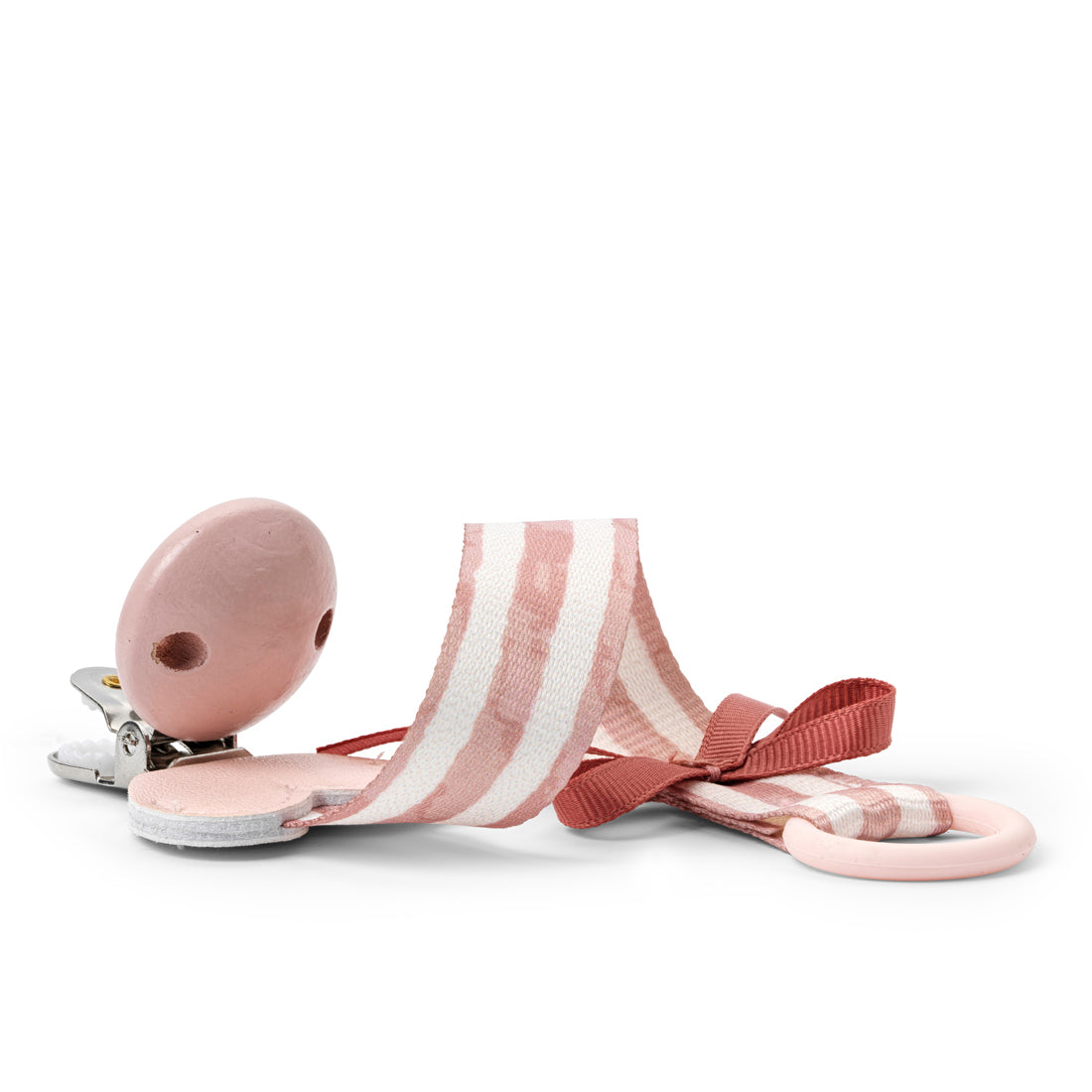 Pacifier Clip Wood - Candy Stripes