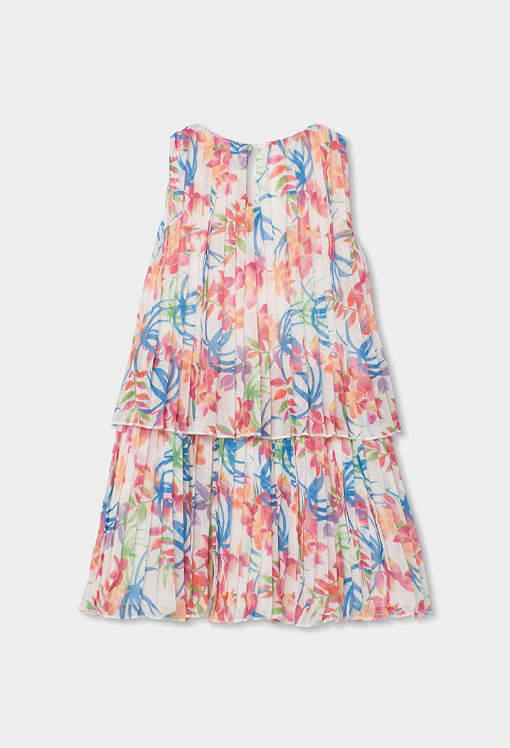 Vestido Plisado Hojas