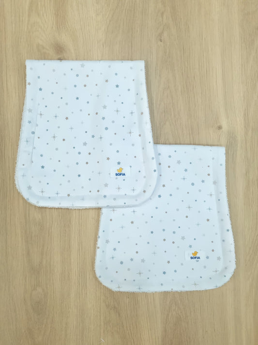 Set de 2 saliveros. Blanco Cielo