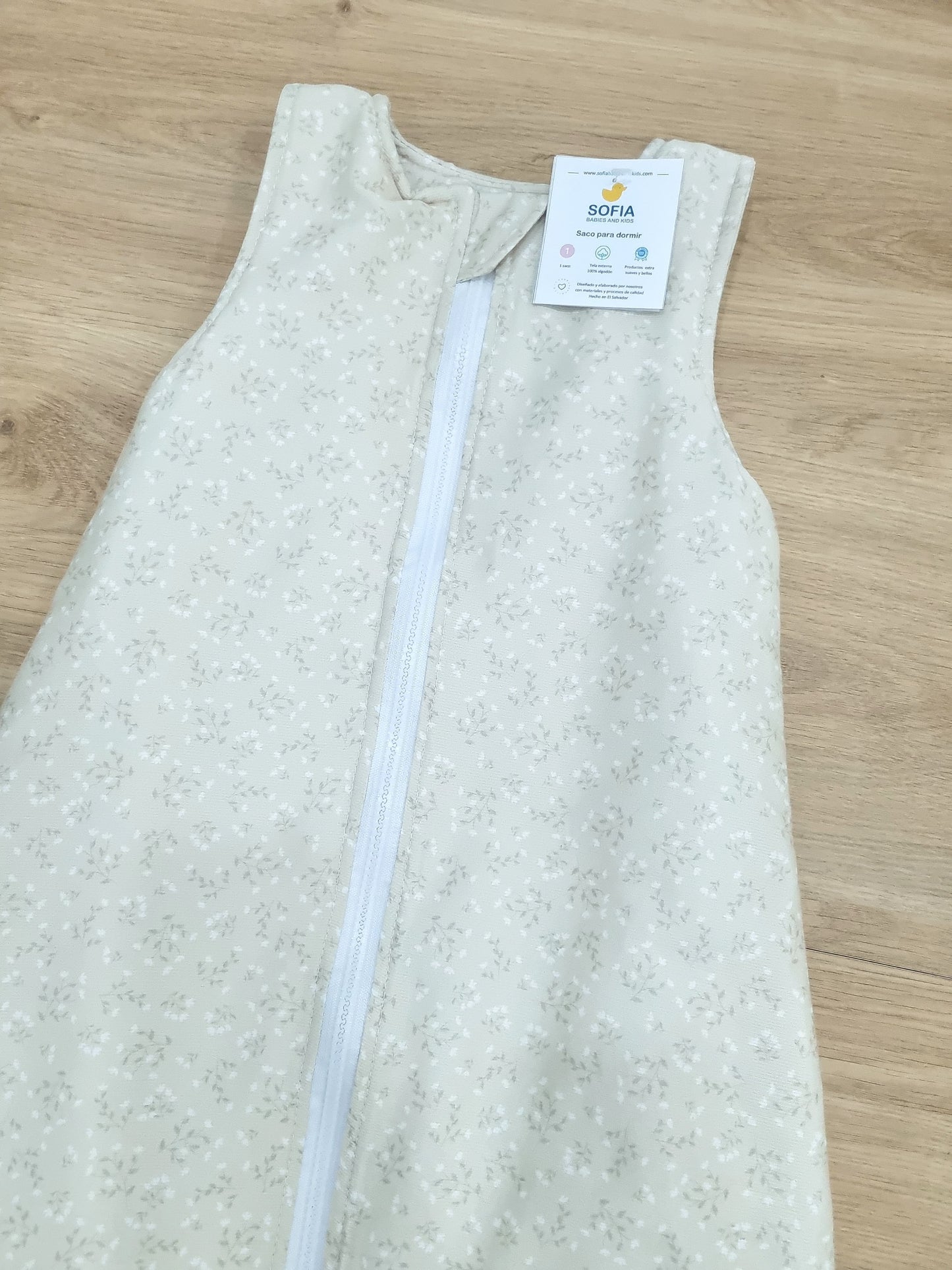 Saco Caliente para bebé. Hojitas Cafe 0-6 meses