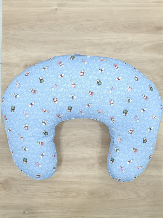 Almohada de lactancia. Vintage Azul