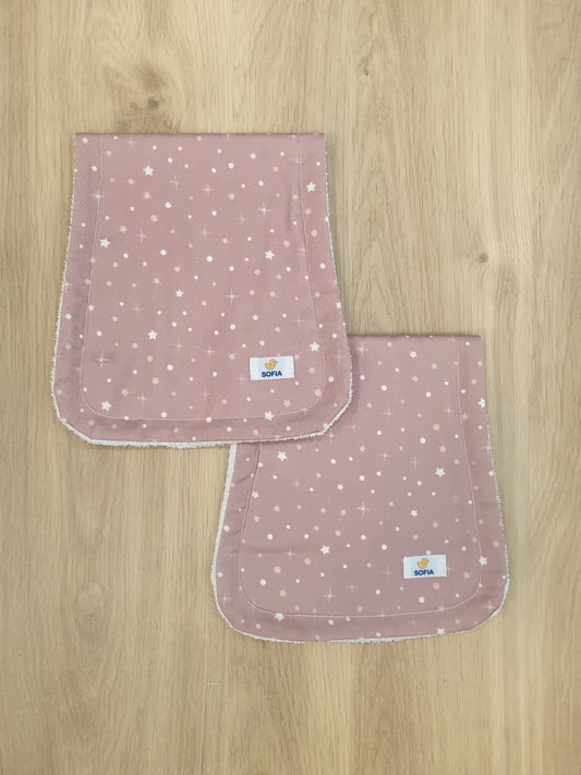 Set de 2 saliveros. Rosa Cielo