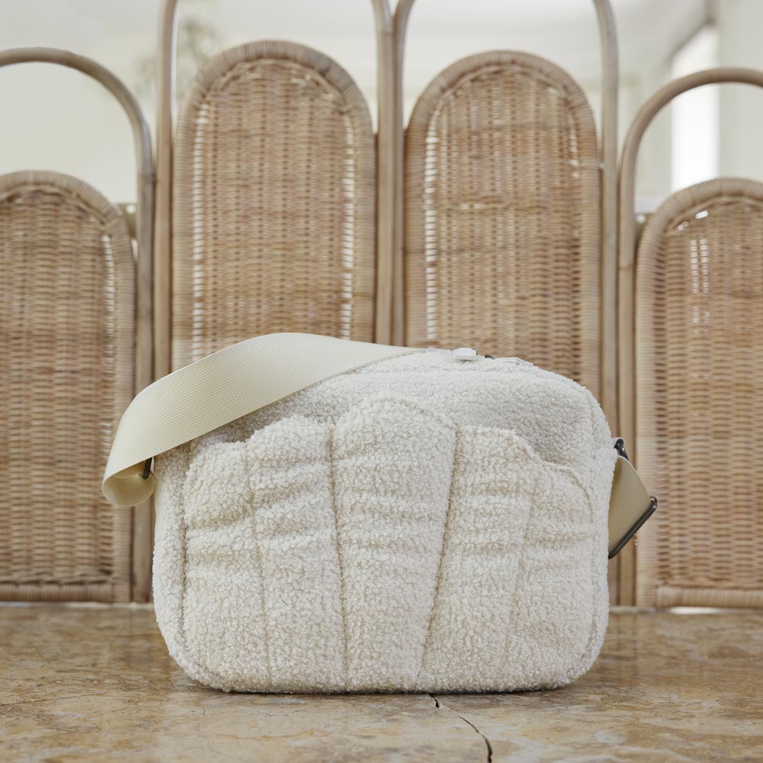 Changing Bag Crossbody - White Bouclé