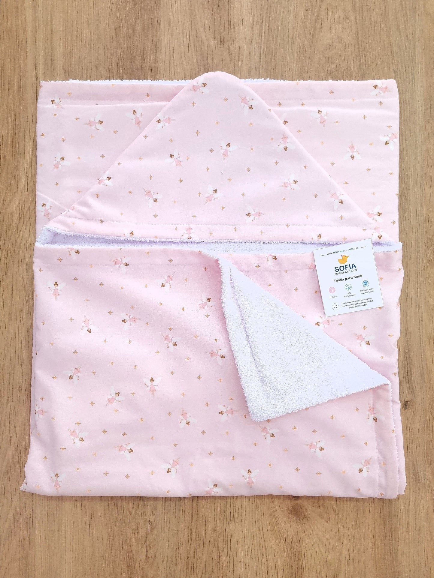 Toalla para bebé Haditas Rosa