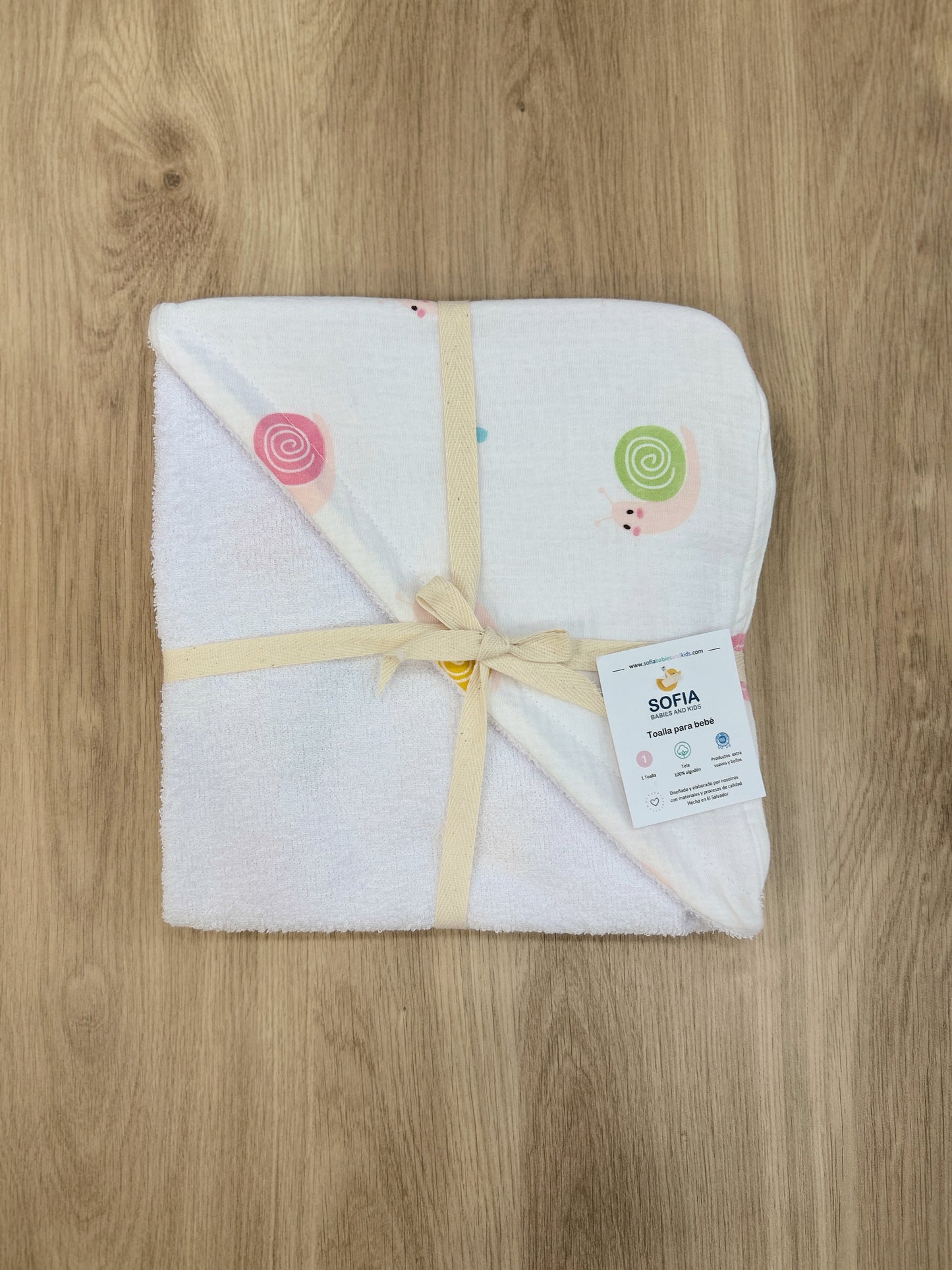 Toalla para bebé de 0 a 1 muselina de Caracolitos BB