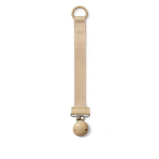 Pacifier Clip Wood - Pure Khaki