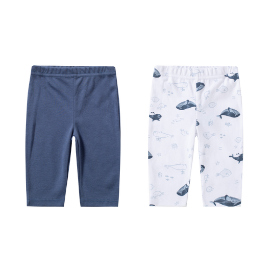 Set de 2 pantalones. Marine Time Blanco y Azul