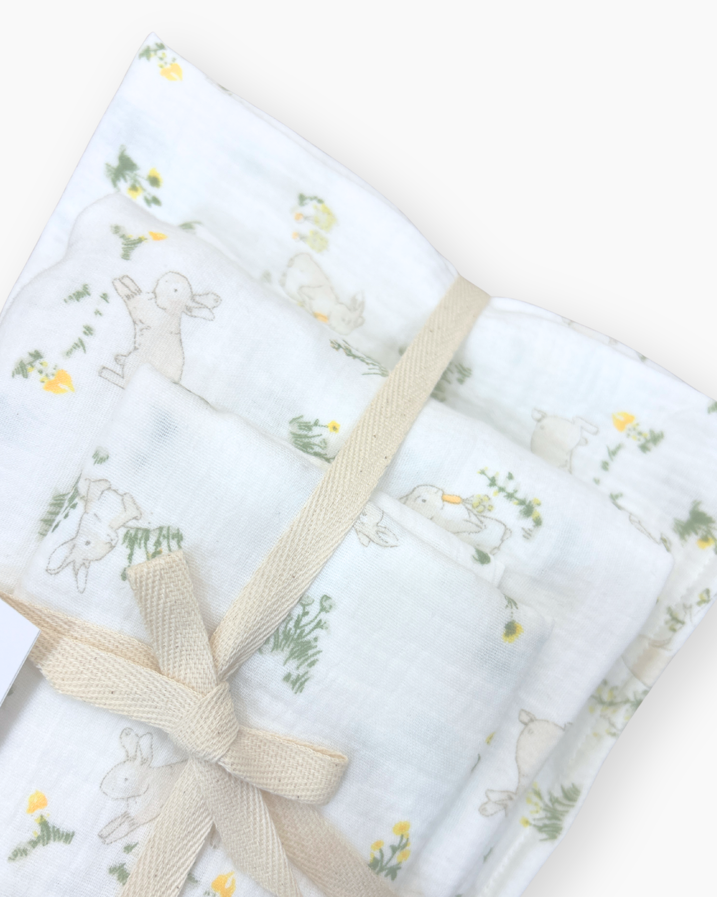 Set de Cuna. Muselina de Conejitos