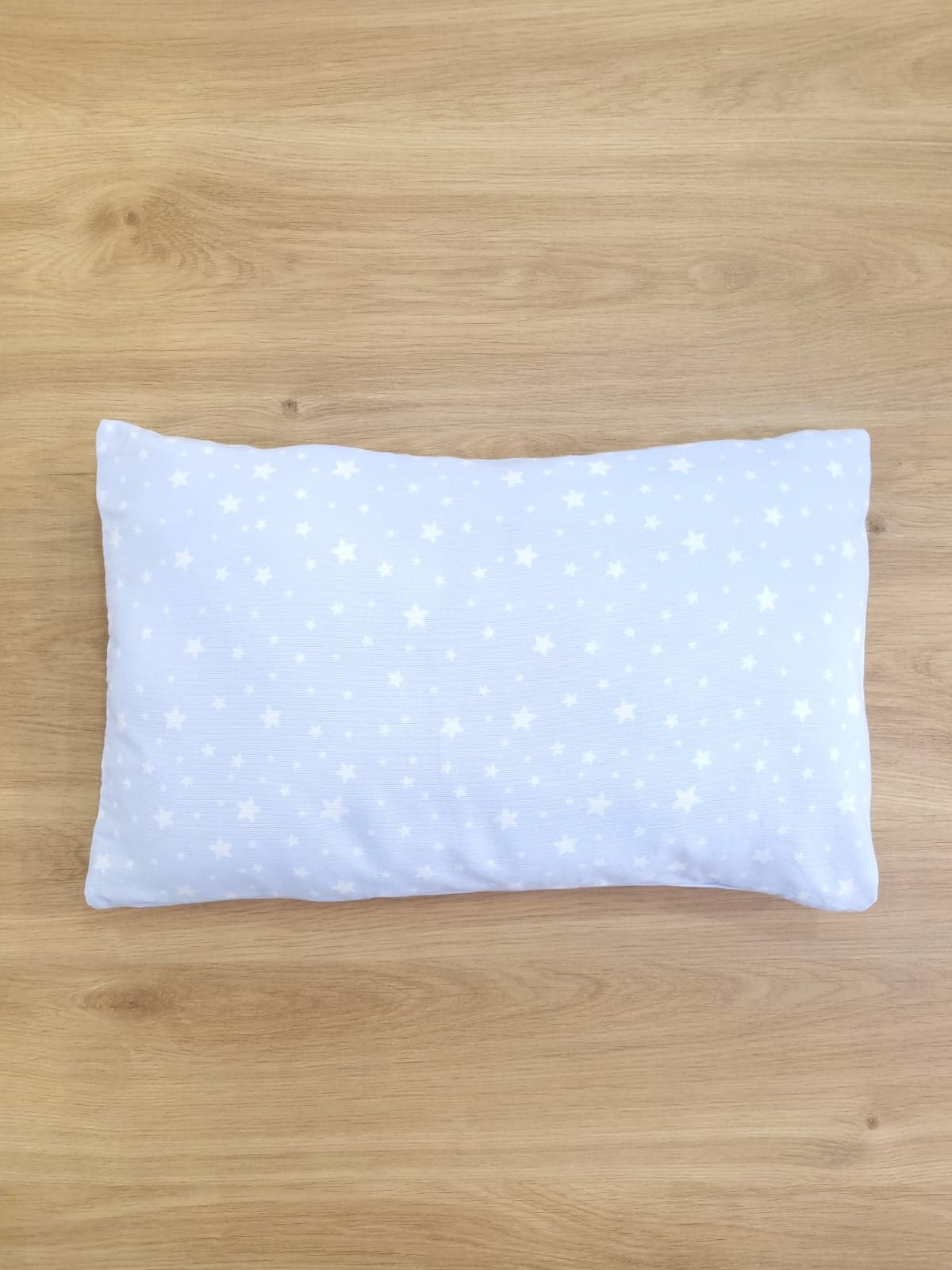 Almohada de cuna. Azul, Estrellas Blancas