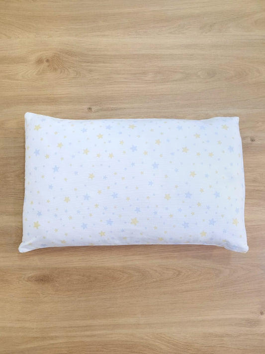 Almohada de cuna. Estrellas Azul-Amarillo