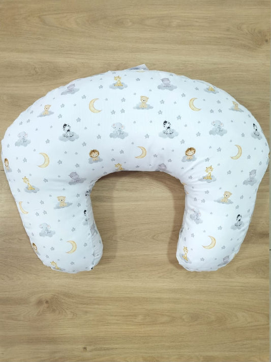 Almohada de lactancia. Animalitos Grises