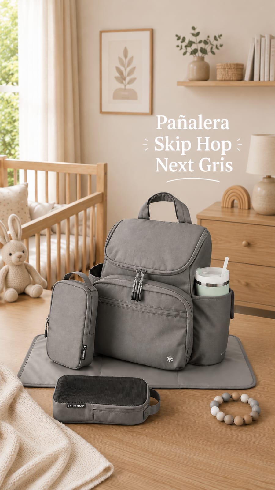 Pañalera Skip Hop Next Gris