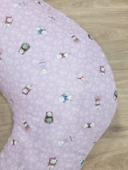 Almohada de lactancia. Vintage Rosa