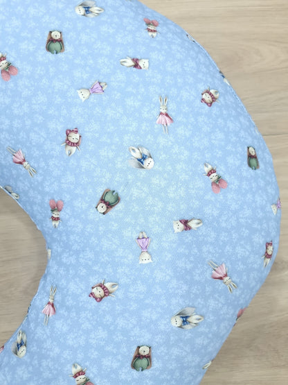 Almohada de lactancia. Vintage Azul