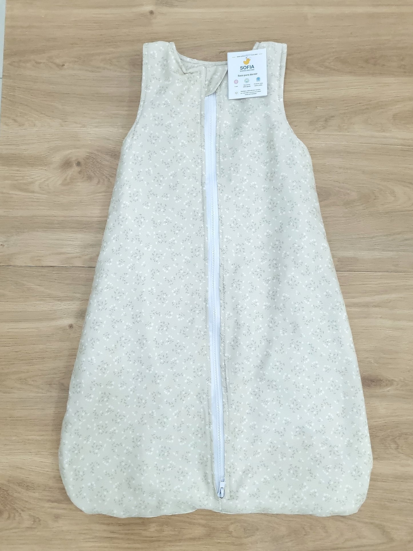 Saco Caliente para bebé. Hojitas Cafe 0-6 meses