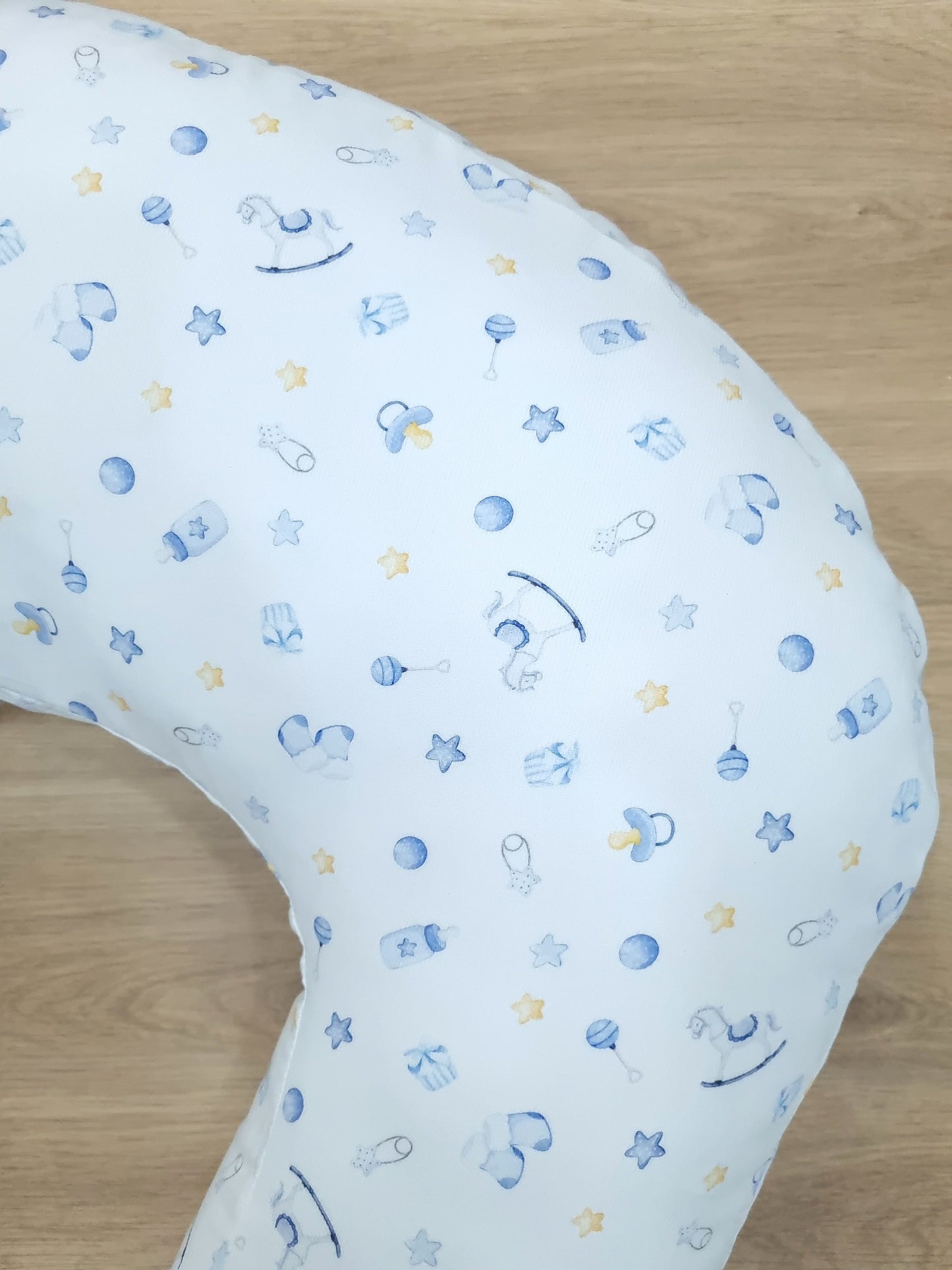 Almohada de lactancia. BB Azul