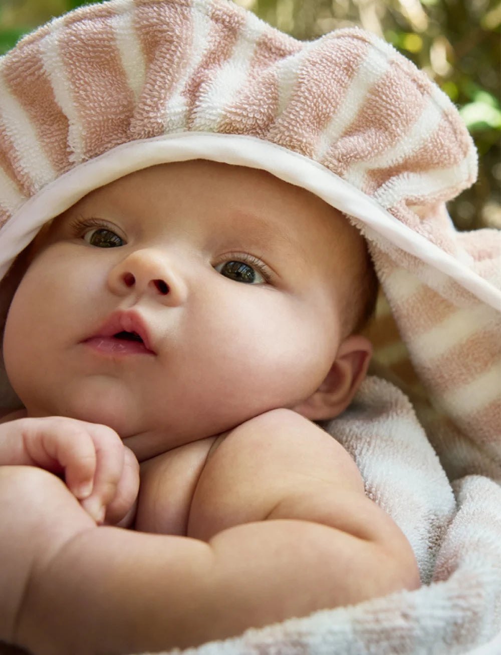 Hooded Towel - Candy Stripes
