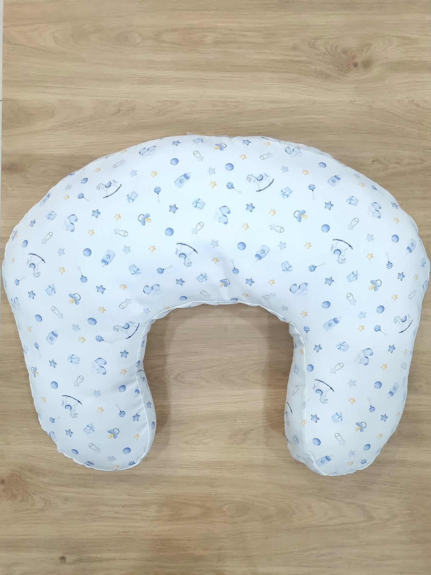 Almohada de lactancia. BB Azul