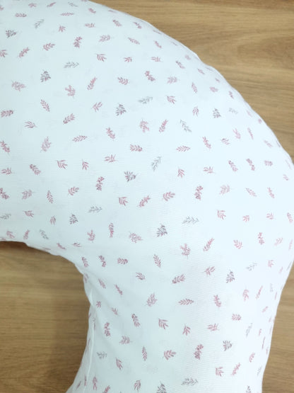 Almohada de lactancia. Hojitas Rosa
